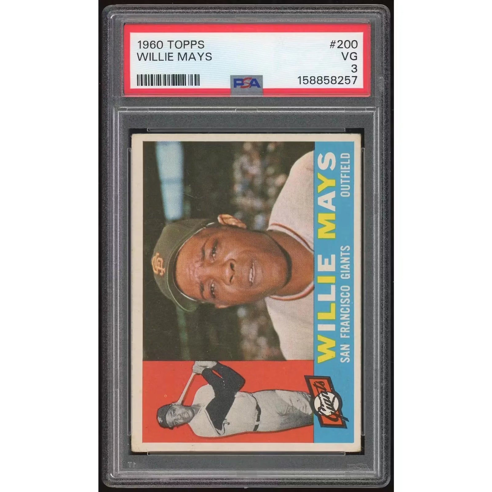 Willie Mays 1960 Topps #200 Baseball Card | PSA 3