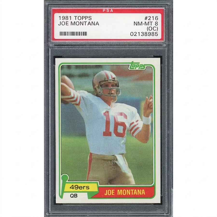 Joe Montana 1981 Topps #216 Rookie Card | PSA 8 OC