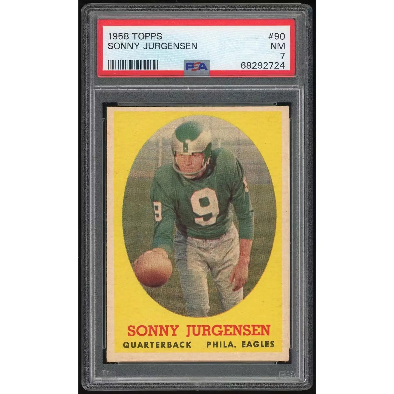 1958 Topps #90 Sonny Jurgensen Rookie Card | PSA 7