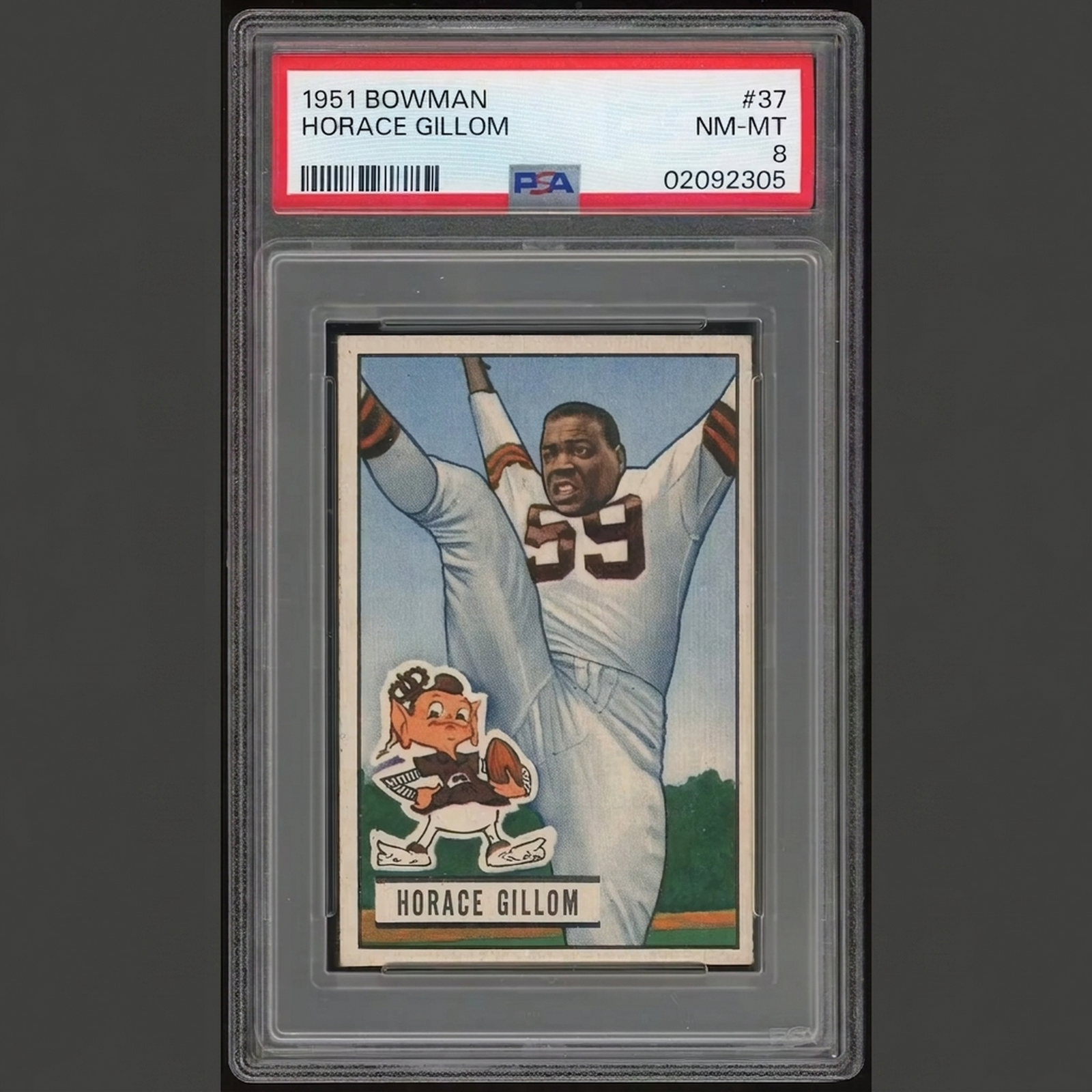 1951 Bowman #37 Horace Gillom Football Card | PSA 8