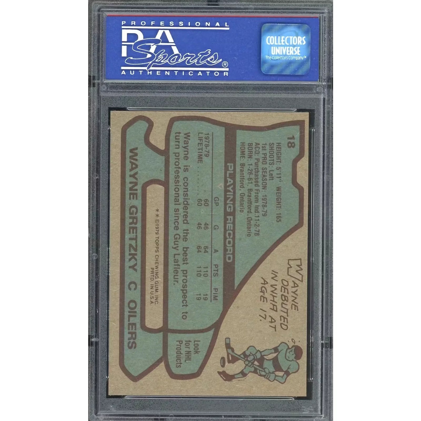 Wayne Gretzky 1979-80 Topps #18 Rookie Card | PSA 8 OC