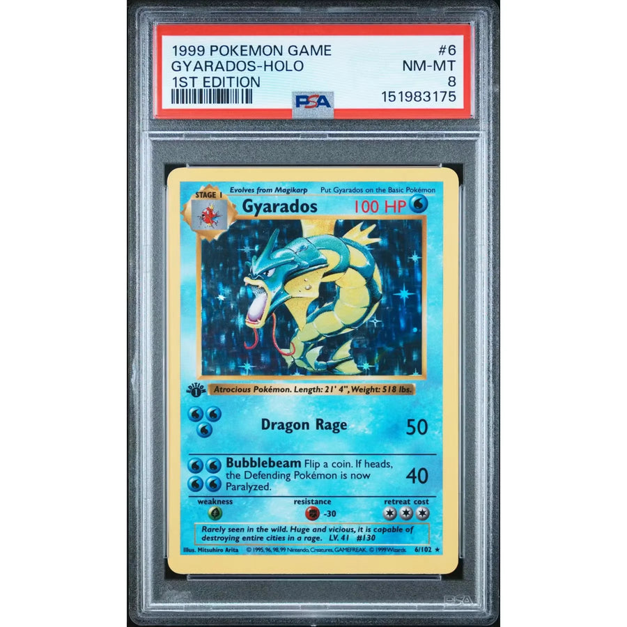 Pokemon Base Set Gyarados 6/102 | 1st Edition Shadowless PSA 8