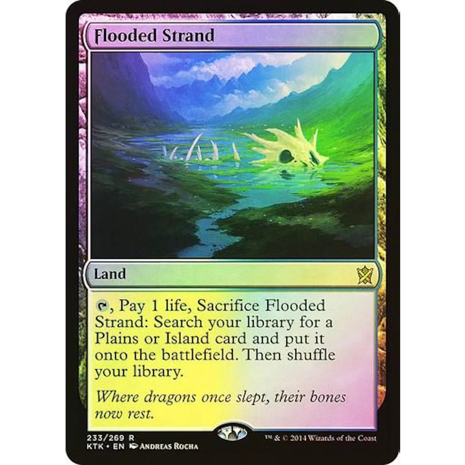 Magic the Gathering Flooded Strand Foil | Khans of Tarkir Near Mint