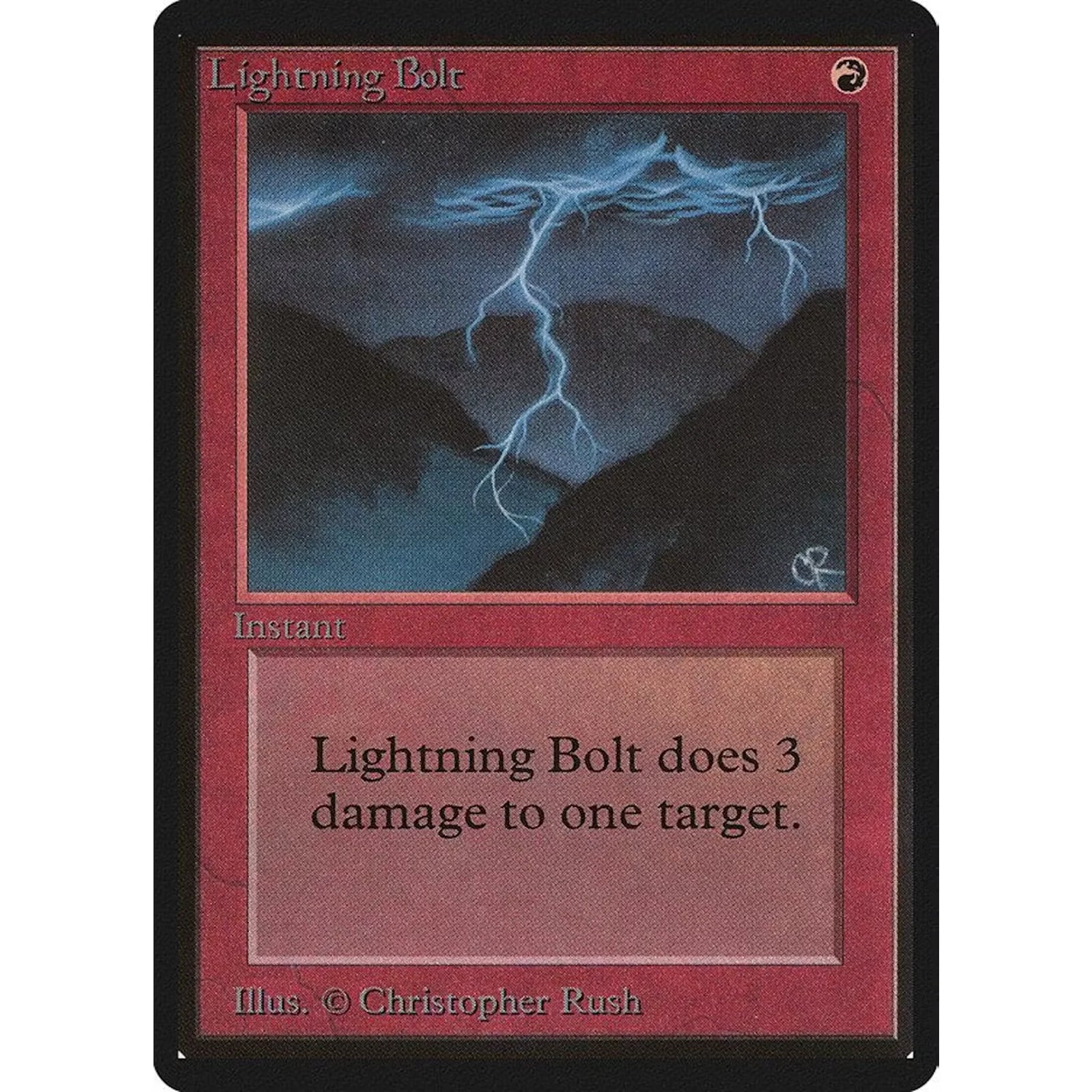 Magic the Gathering Beta Lightning Bolt | Moderately Played