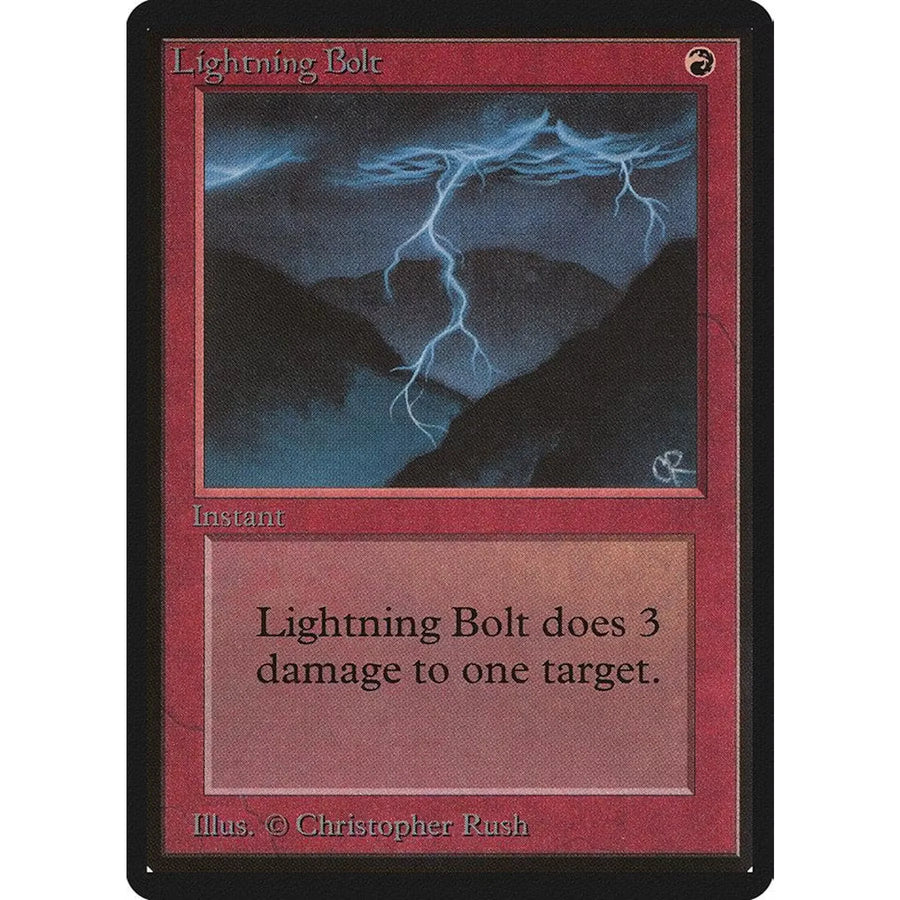 Magic the Gathering Beta Lightning Bolt | Moderately Played