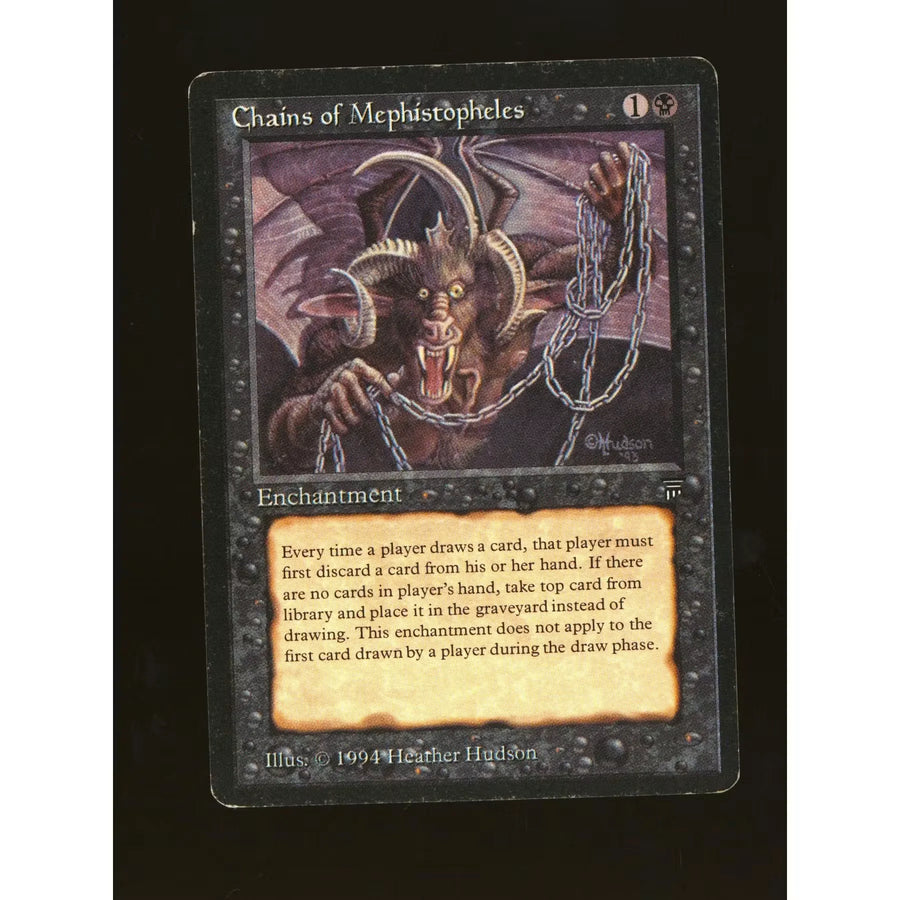 Magic the Gathering Chains of Mephistopheles | Legends Rare | Moderate Play