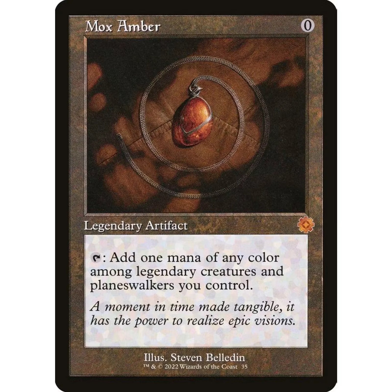 Magic the Gathering Mox Amber | Brothers' War Retro Frame