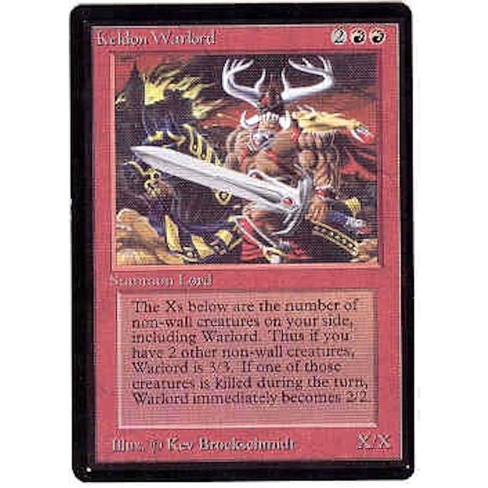 Magic the Gathering Beta Keldon Warlord | Uncommon Single