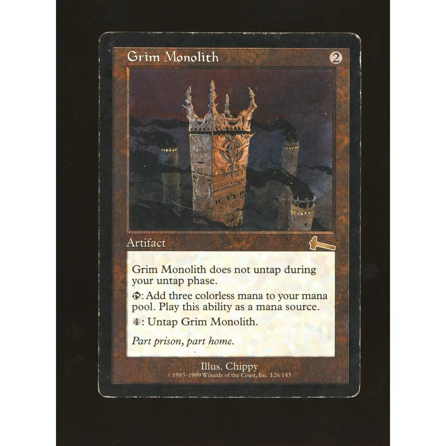 Magic the Gathering Grim Monolith | Urza's Legacy Heavily Played