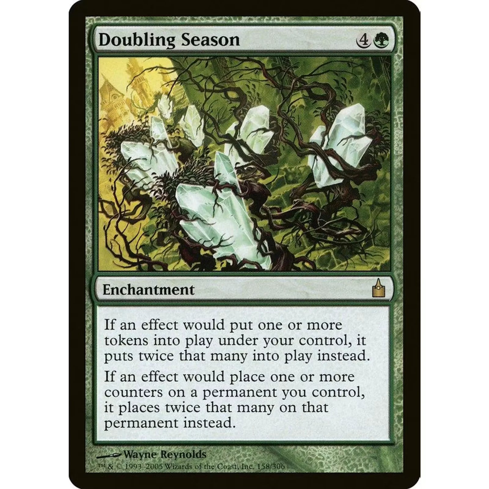Magic the Gathering Doubling Season | Ravnica Rare, Moderately Played