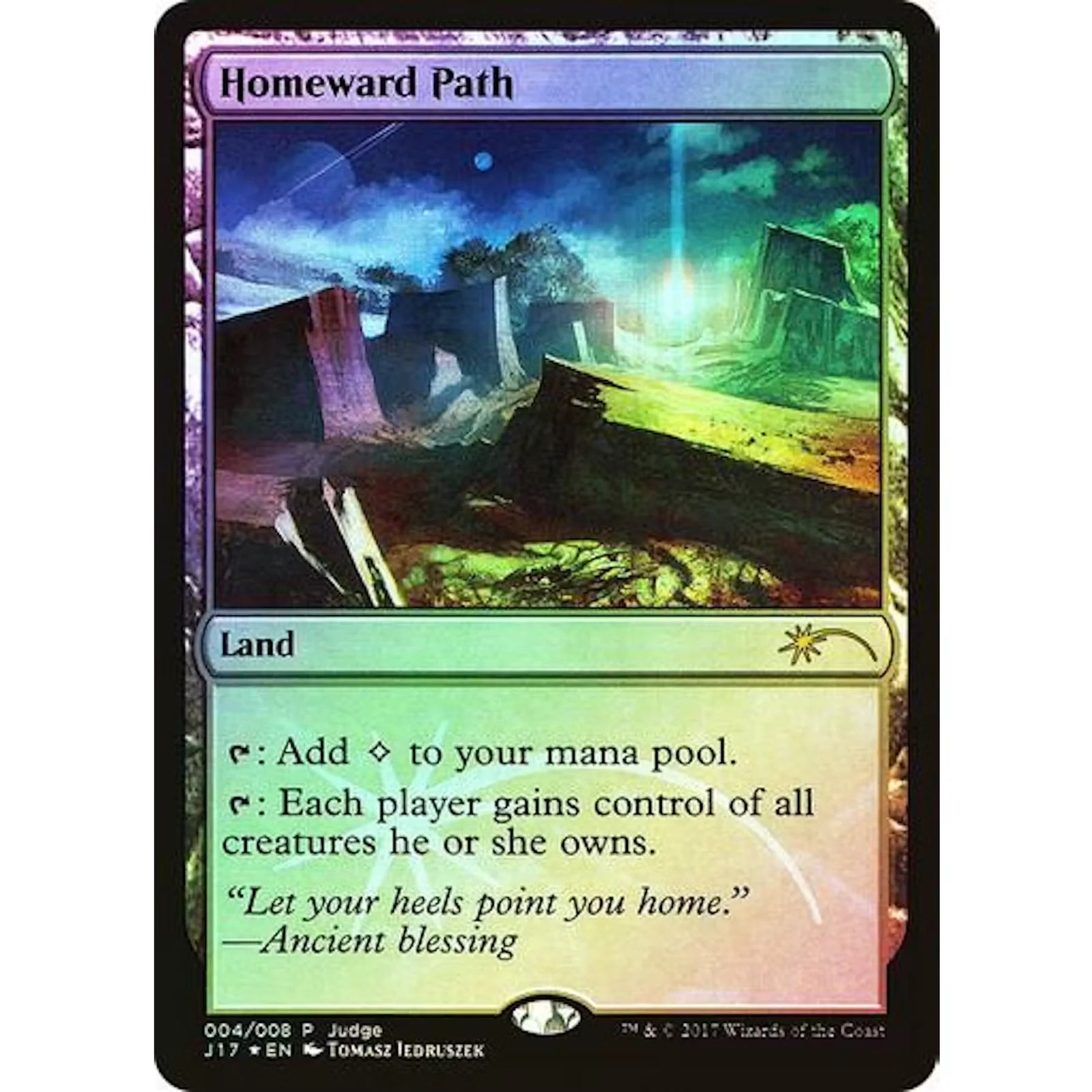 Magic the Gathering Judge Promo Foil Homeward Path | Near Mint