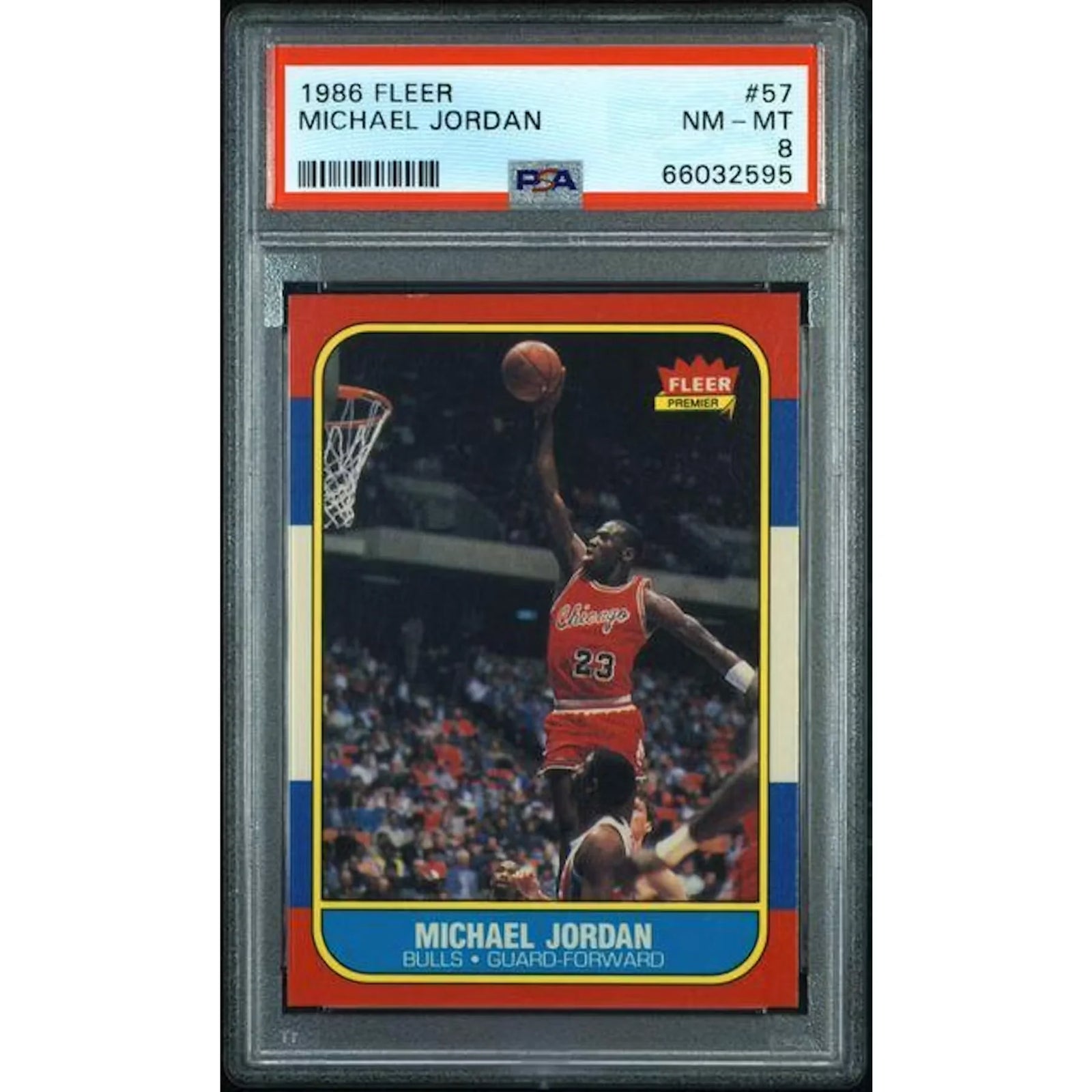 Michael Jordan 1986 Fleer Rookie Card #57 | PSA 8