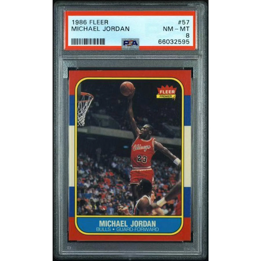 Michael Jordan 1986 Fleer Rookie Card #57 | PSA 8