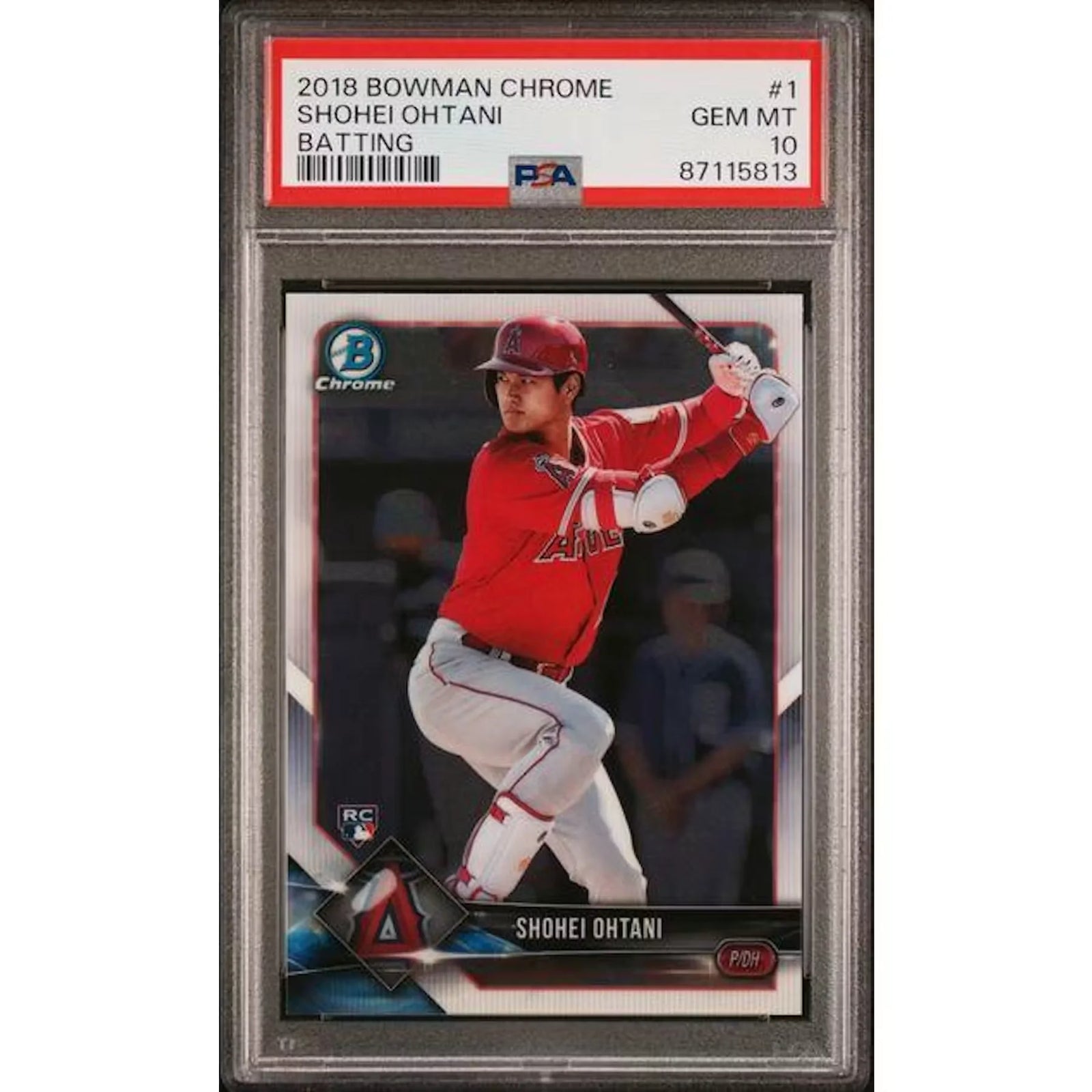 2018 Bowman Chrome Shohei Ohtani Batting Rookie #1 PSA 10 - D2