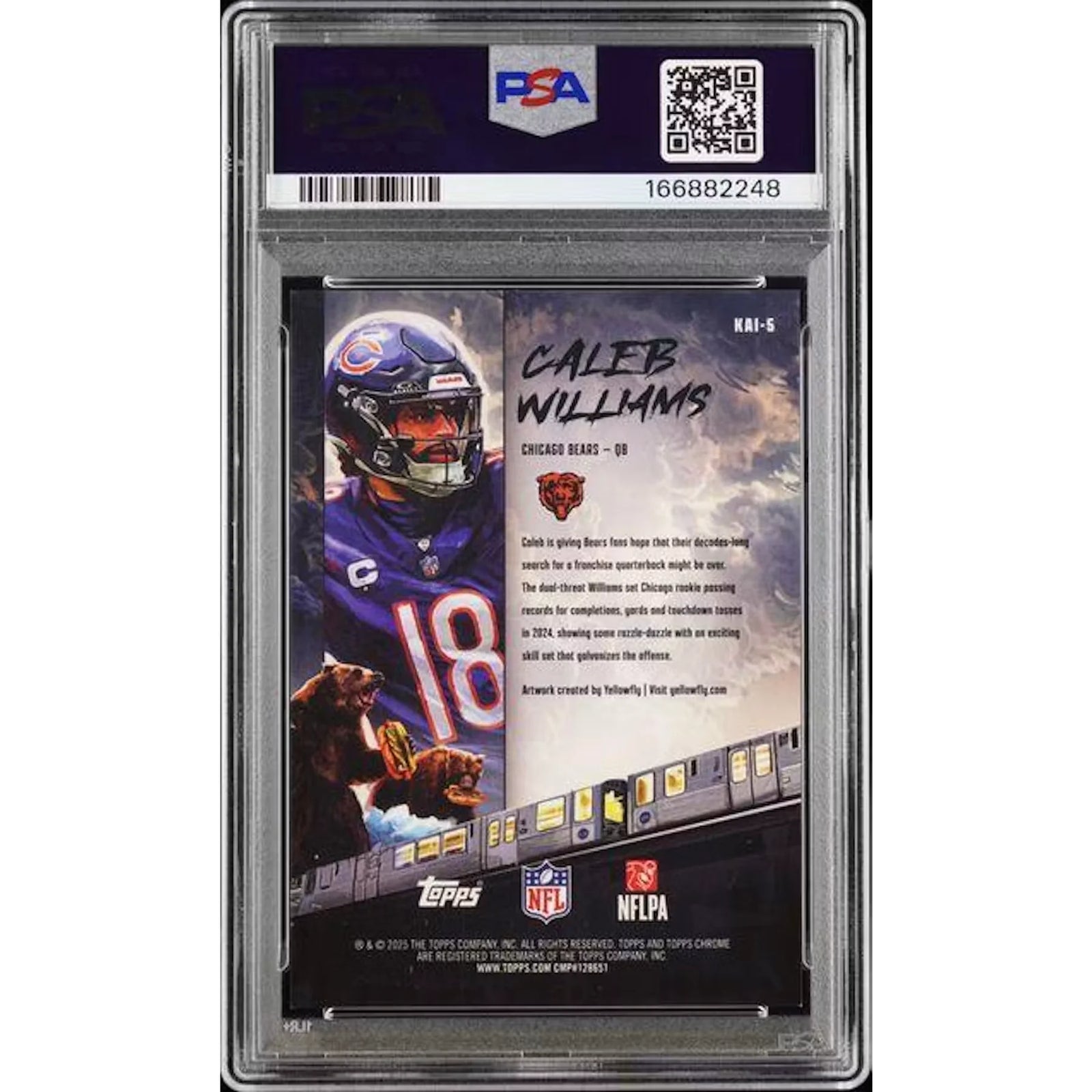 Caleb Williams Signed 2025 Topps Chrome Kaiju #5 | PSA 9