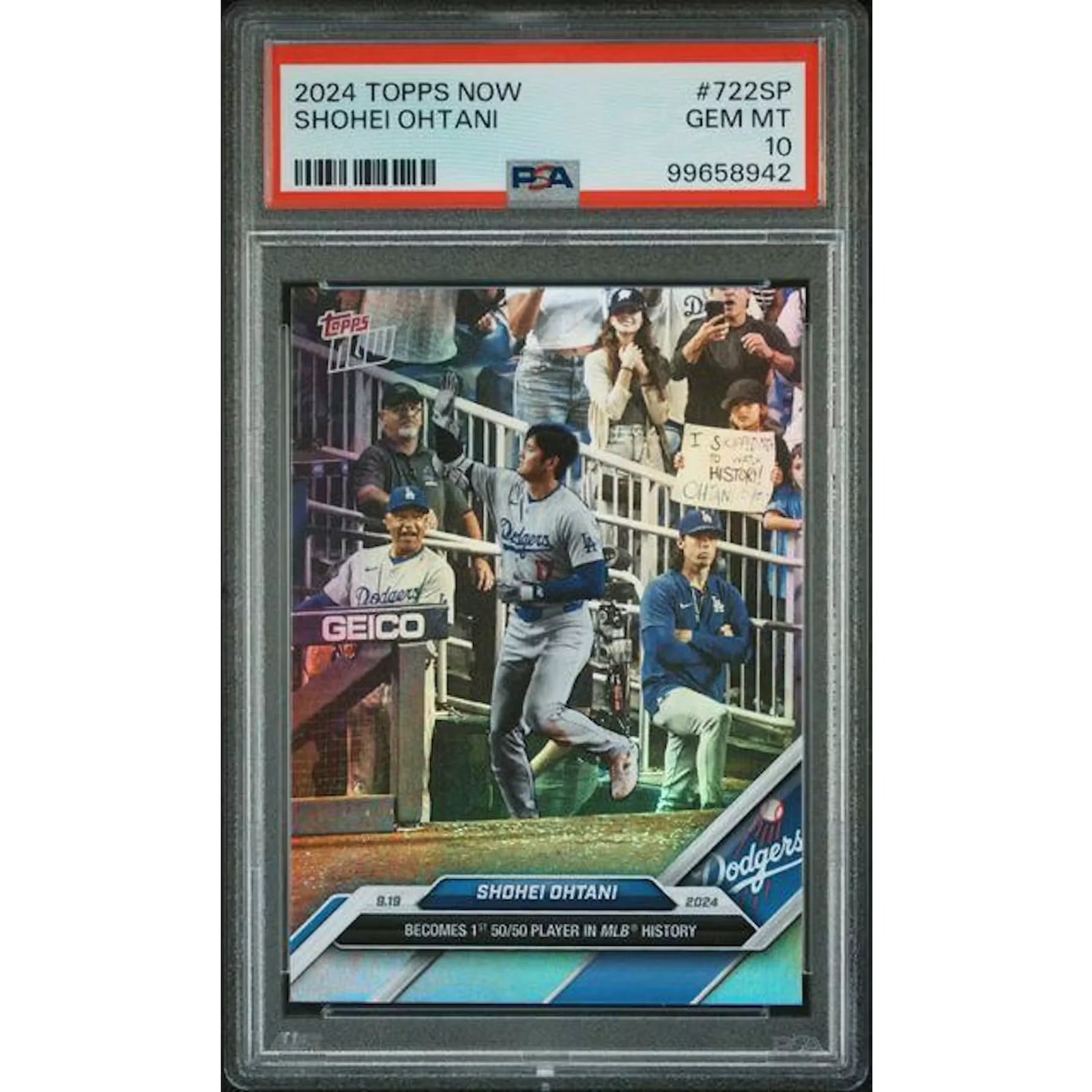 Shohei Ohtani 2024 Topps Now SP Variation #722 | PSA 10