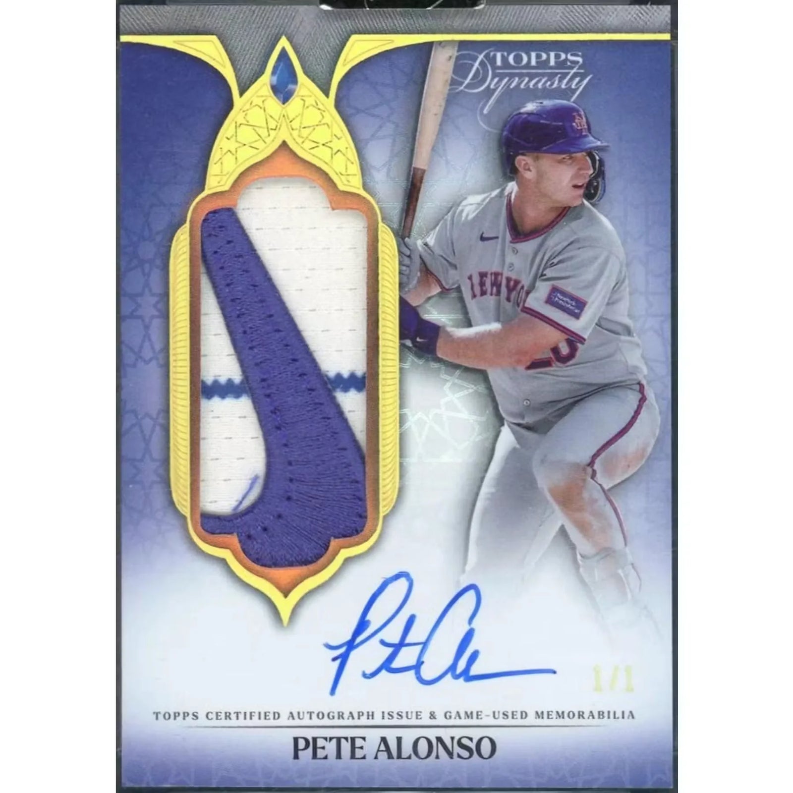 Pete Alonso Signed 2019 Topps Dynasty Card | Nike Swoosh Patch Auto 1/1