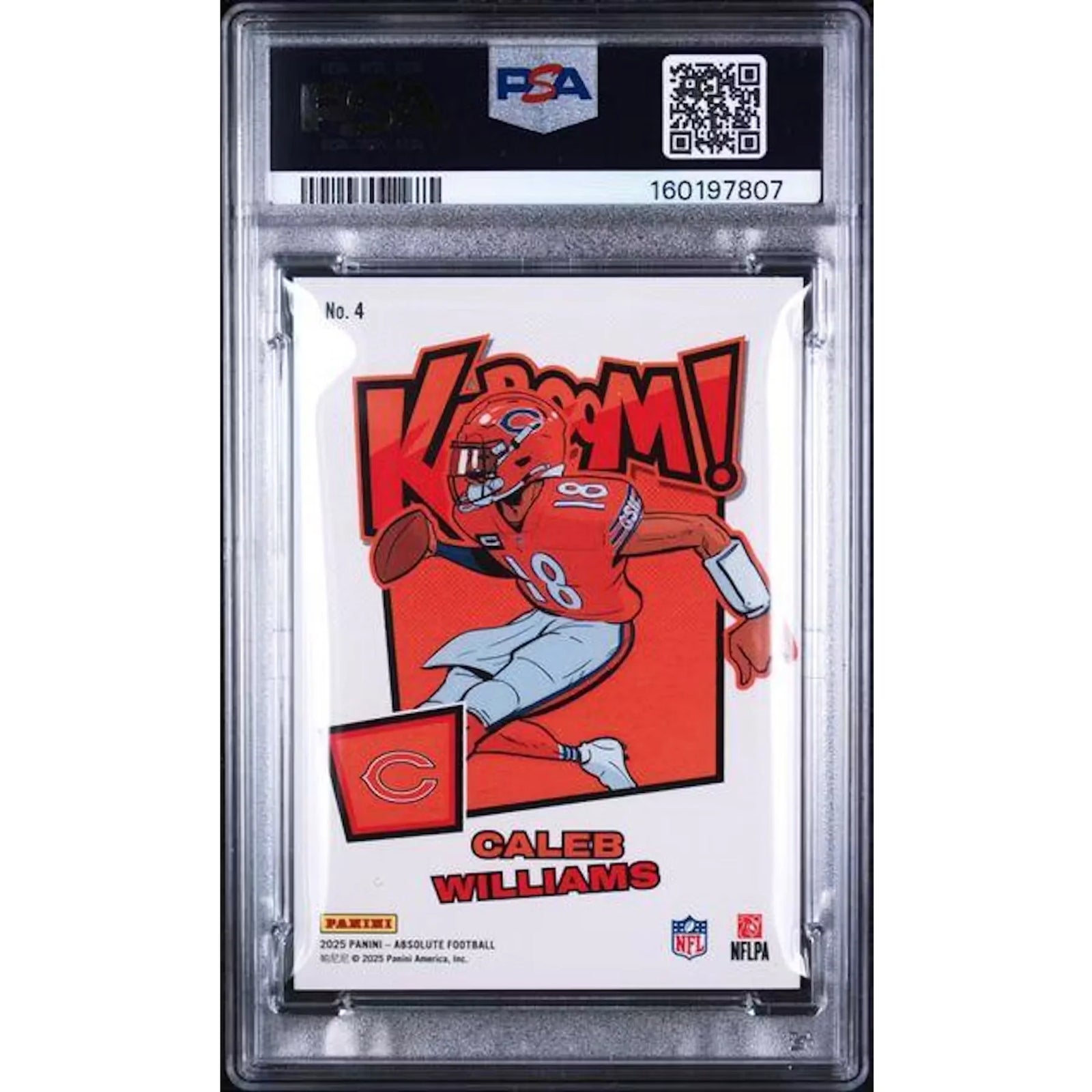 Caleb Williams 2025 Panini Absolute Kaboom #4 | PSA 8