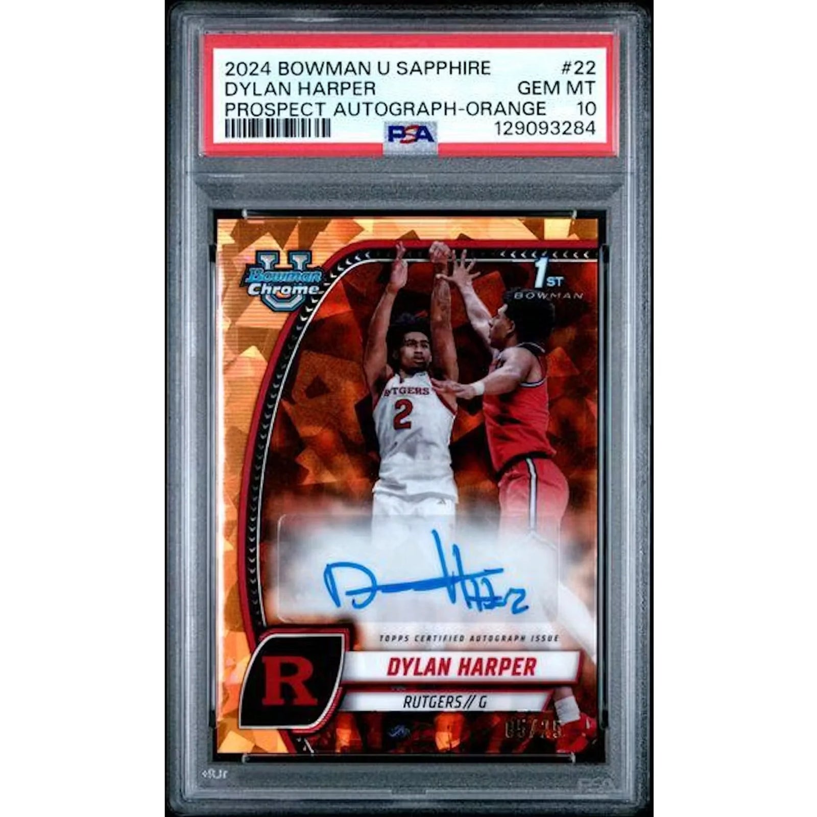 Dylan Harper 2024 Bowman U Sapphire Prospect Auto | PSA 10 #22