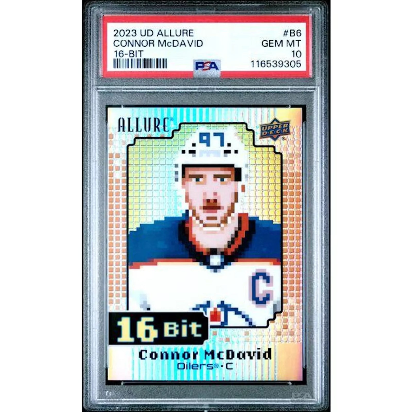 Connor McDavid 2023-24 Upper Deck Allure 16-Bit #B6 Card | PSA 10