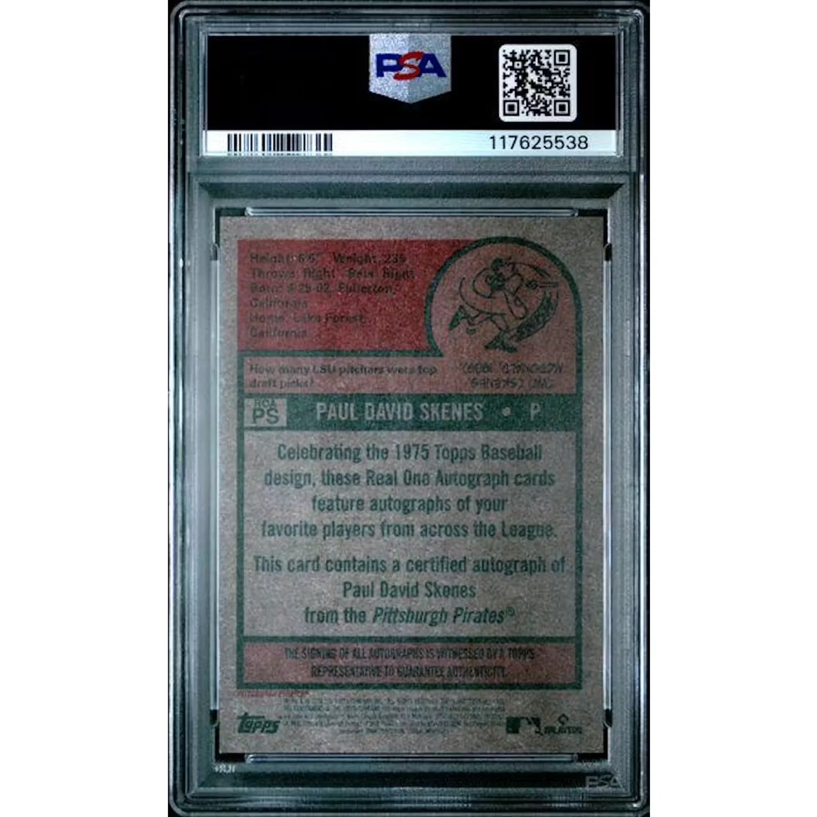 Paul Skenes Signed 2024 Topps Heritage Rookie Card | PSA 9 Real One Auto