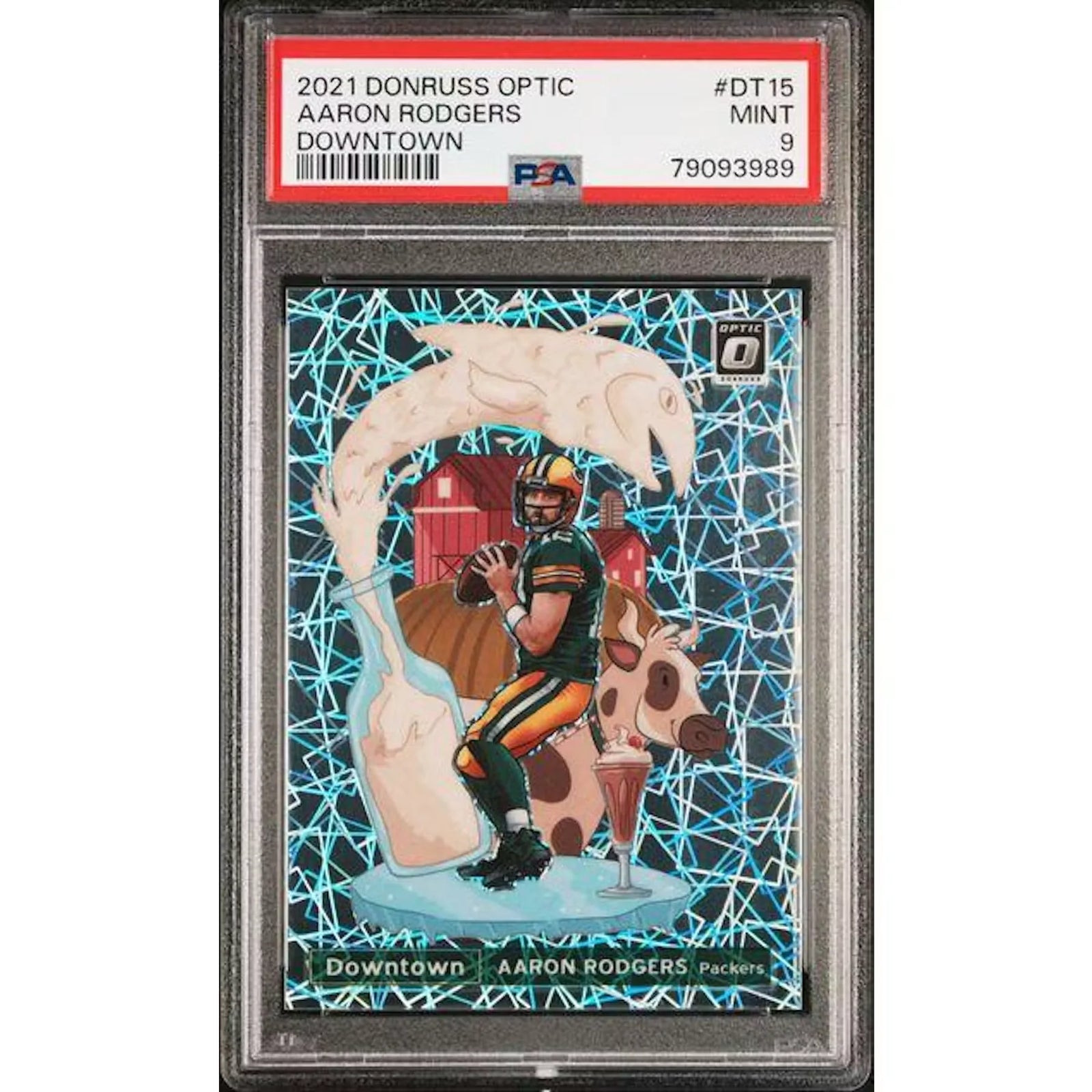 Aaron Rodgers 2021 Panini Donruss Optic Downtown #DT15 | PSA 9