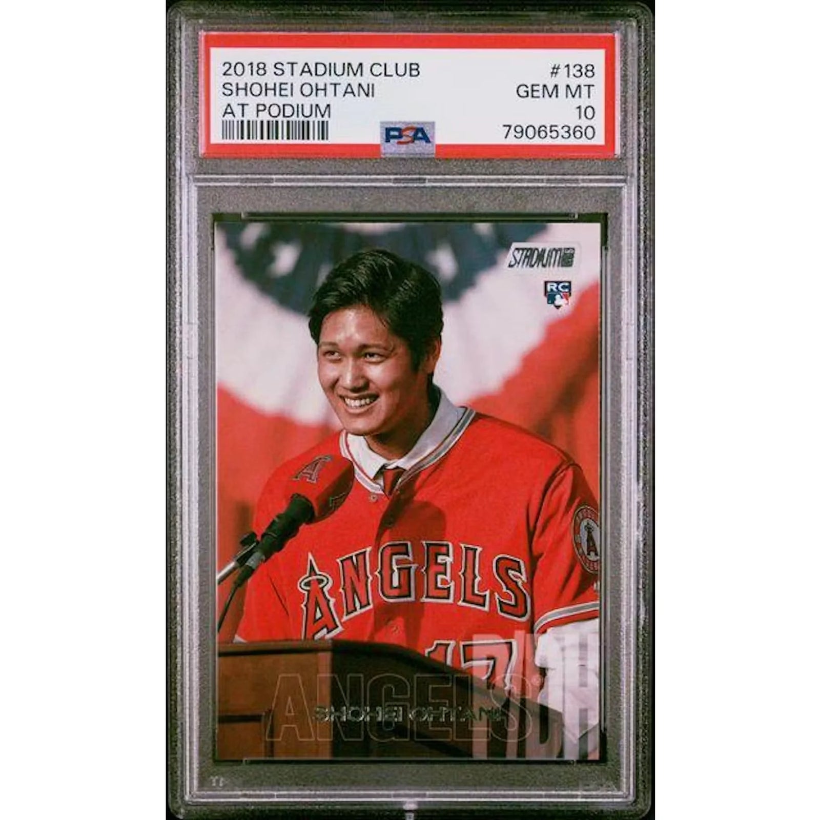 Shohei Ohtani 2018 Topps Stadium Club #138 Rookie Card | PSA 10