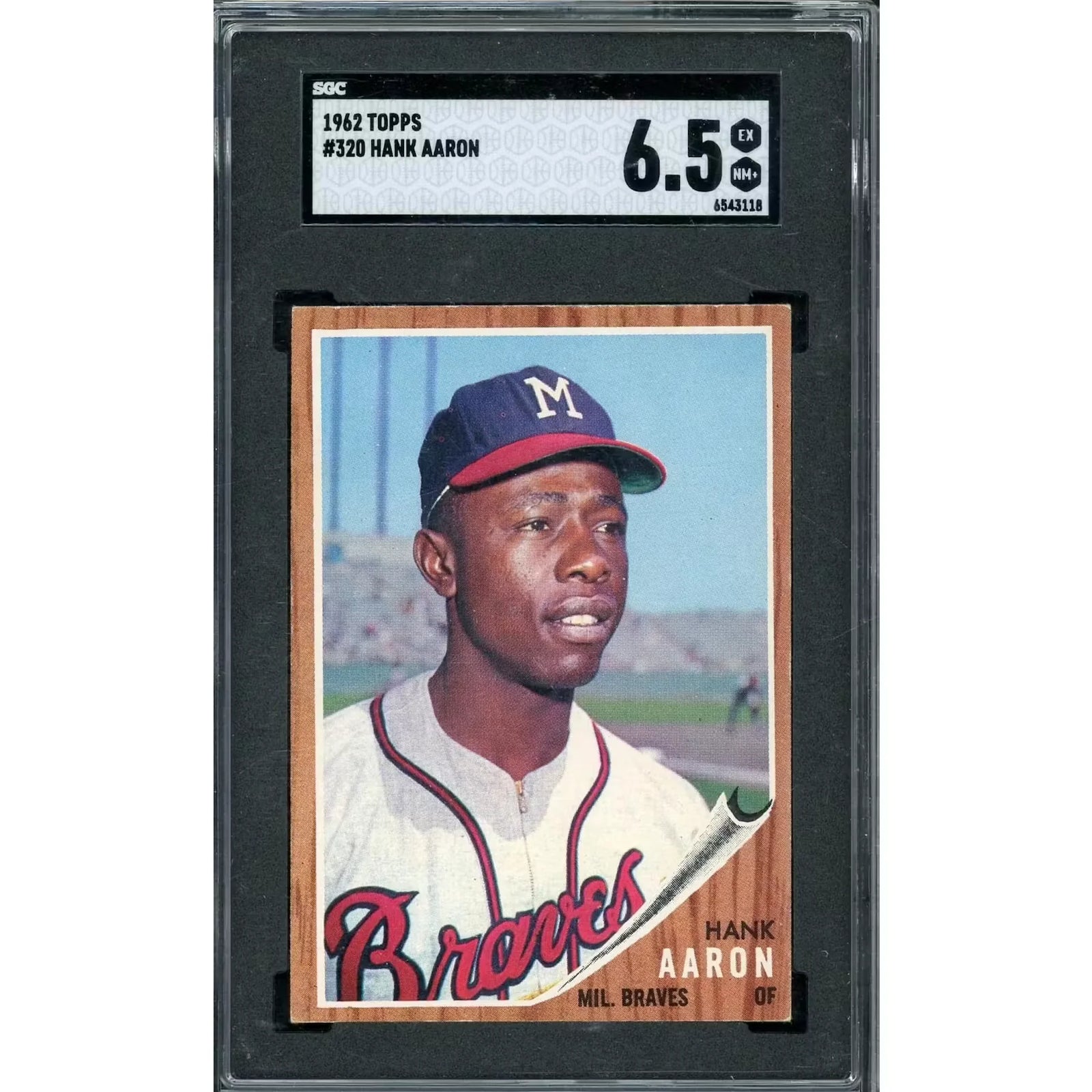 1962 Topps Hank Aaron #320 Baseball Card | SGC 6.5