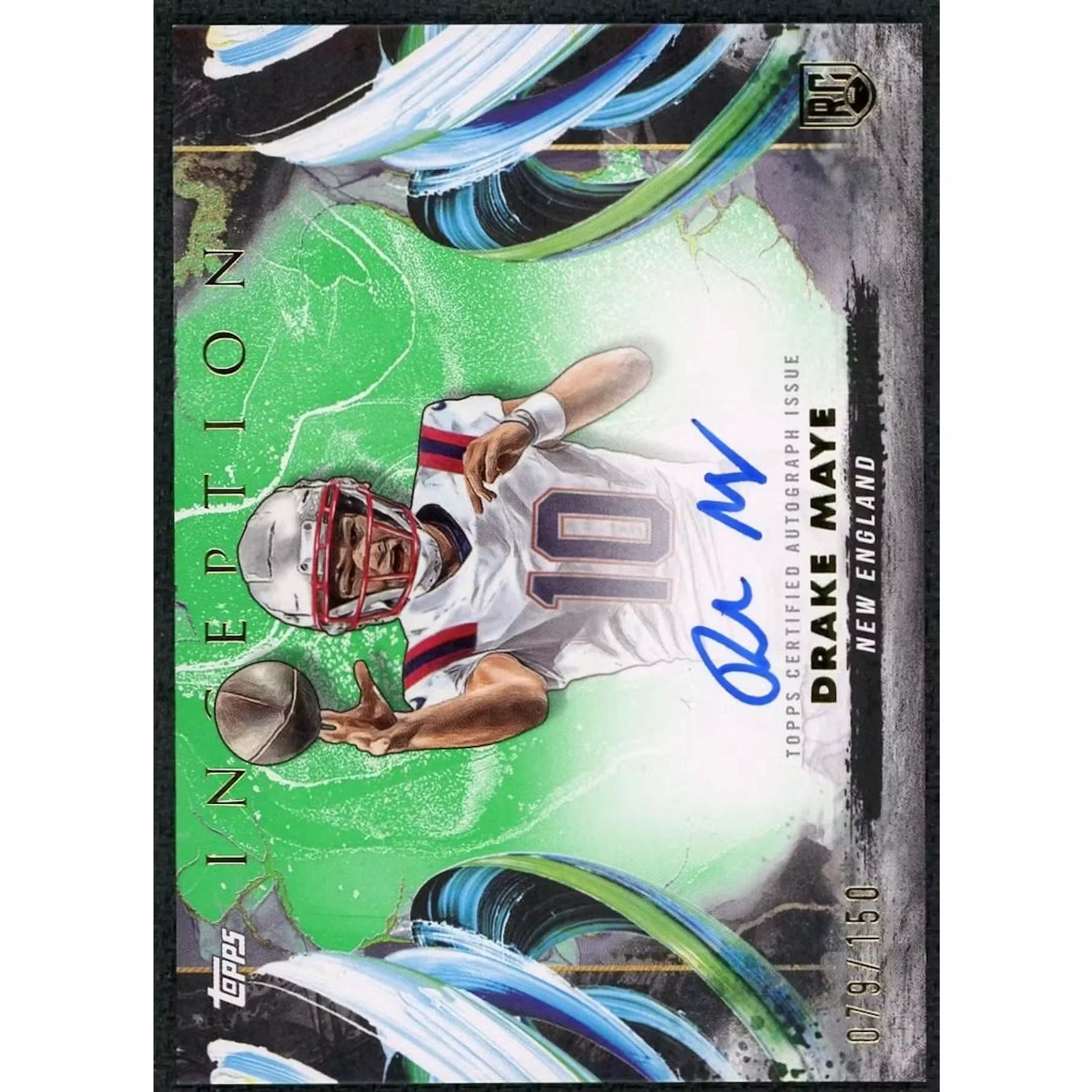 Drake Maye Signed 2024 Topps Inception Rookie Variation Card | Auto/150