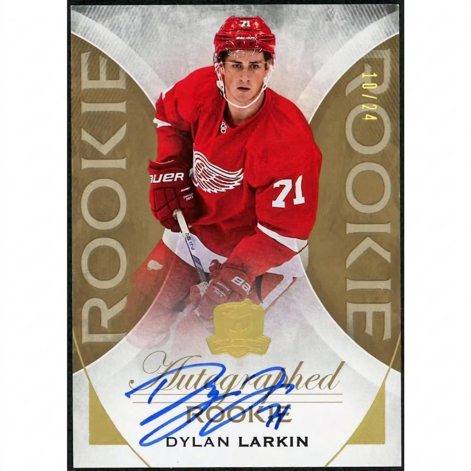 Dylan Larkin Signed 2015-16 UD The Cup Rookie Card | Gold/24