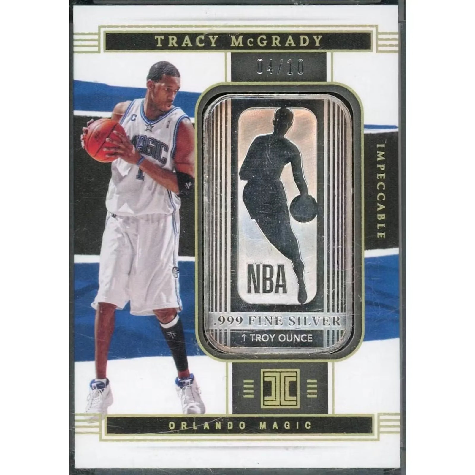 Tracy McGrady 2021-22 Panini Impeccable Gold Fine Silver Card | #40