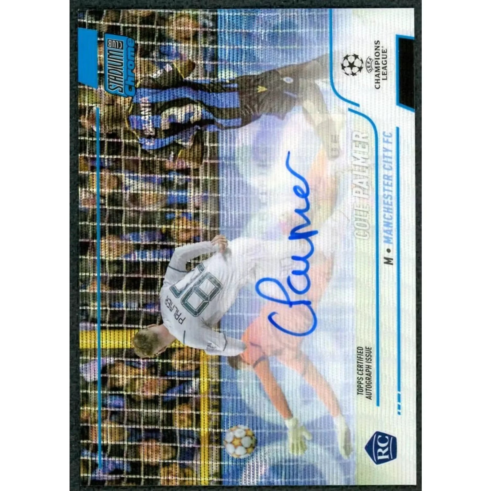 Cole Palmer Signed 2021 Topps Stadium Club Chrome UEFA Champions League Card | Blue Auto/