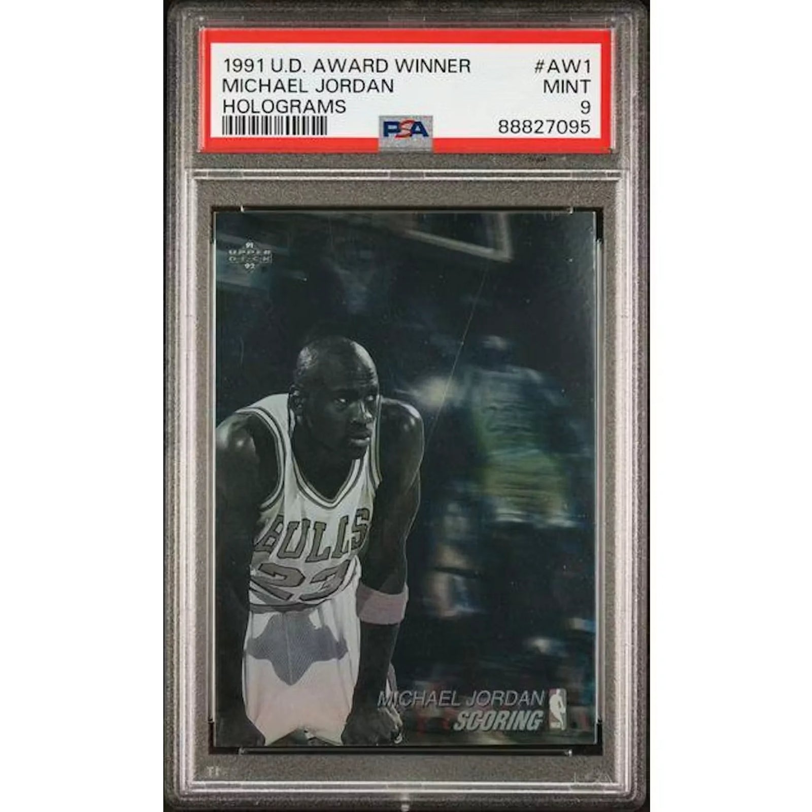 Michael Jordan 1991 Upper Deck Award Winner Holograms #AW1 | PSA 9
