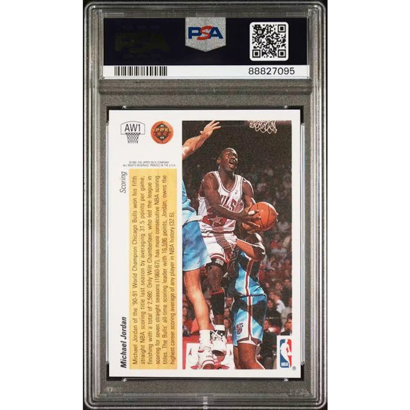 Michael Jordan 1991 Upper Deck Award Winner Holograms #AW1 | PSA 9