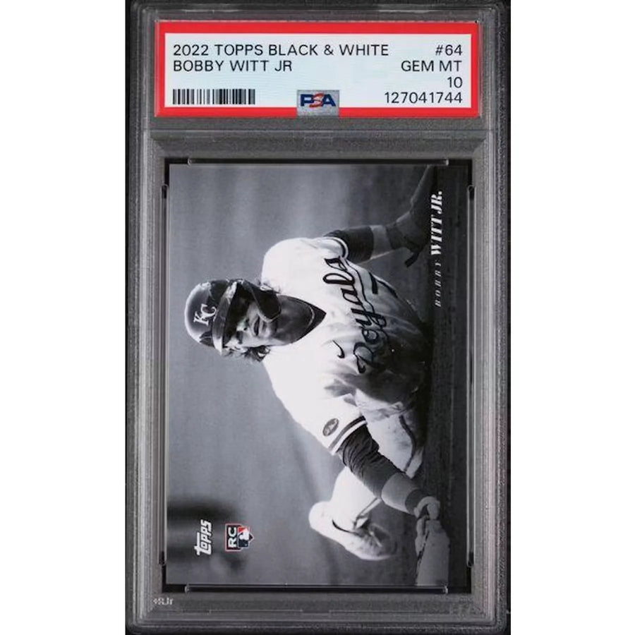 Bobby Witt Jr. Signed 2022 Topps Black & White Rookie #64 | PSA 10