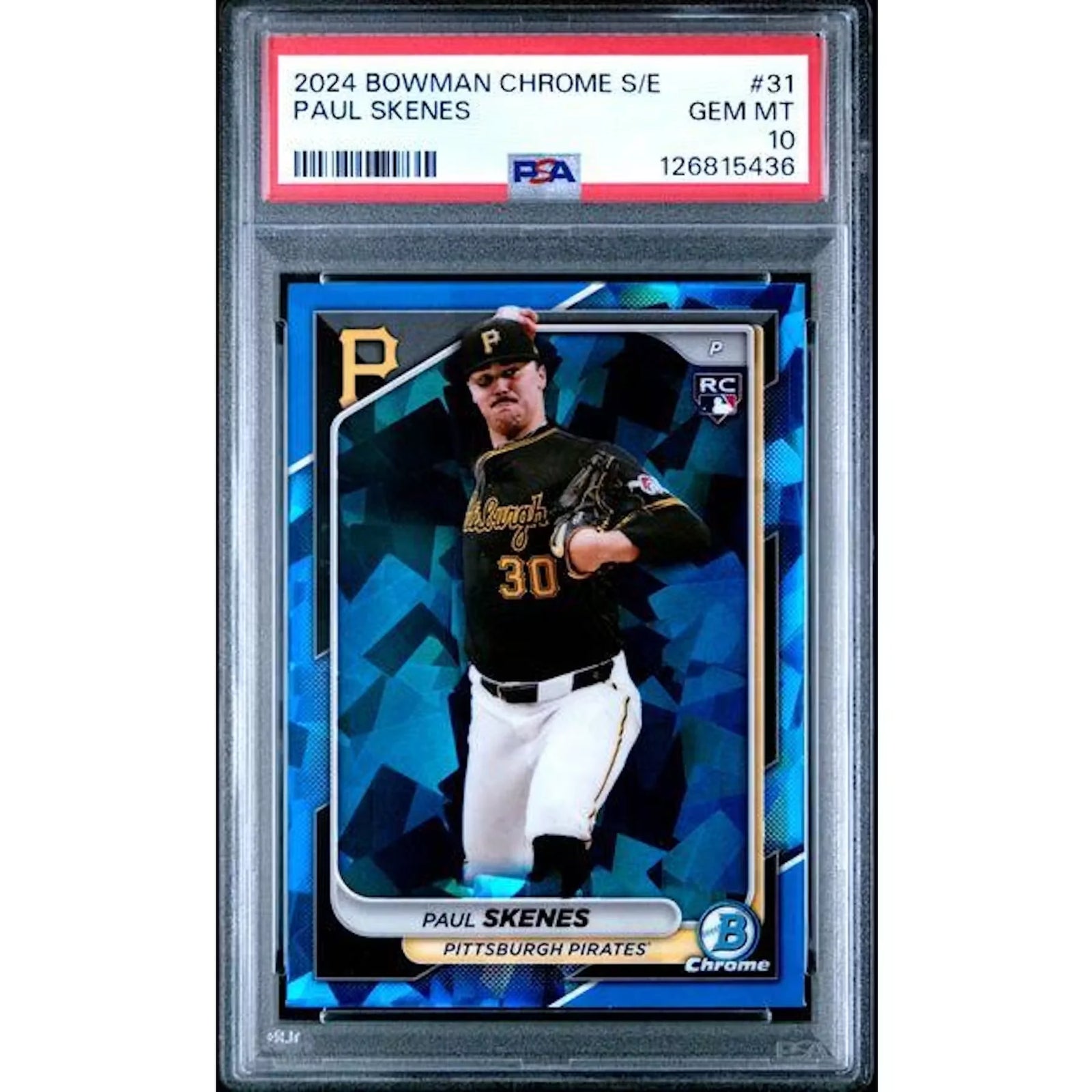Paul Skenes 2024 Bowman Chrome Sapphire Rookie #31 | PSA 10