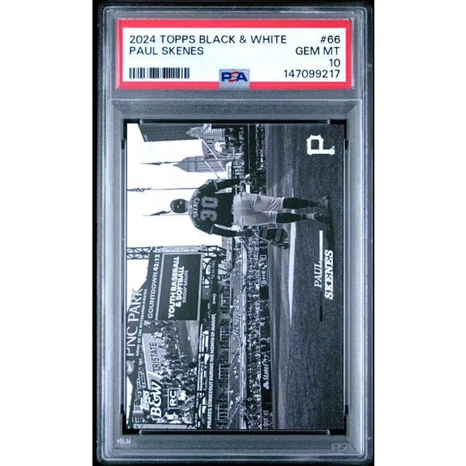 Paul Skenes 2024 Topps Black & White Rookie #66 | PSA 10