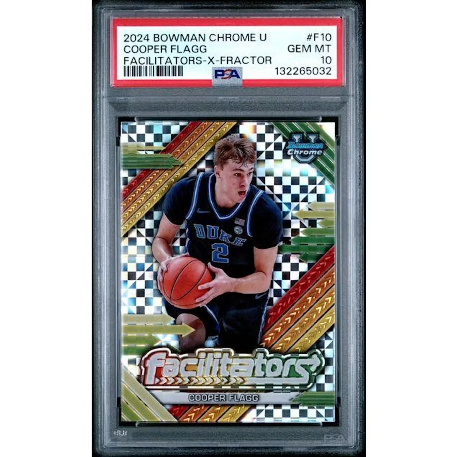 Cooper Flagg 2024-25 Bowman Chrome Facilitators-X-Fractor #F10 | PSA 10