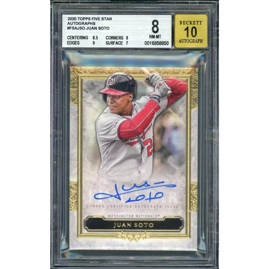 Juan Soto Signed 2020 Topps Five Star Card | BGS 8