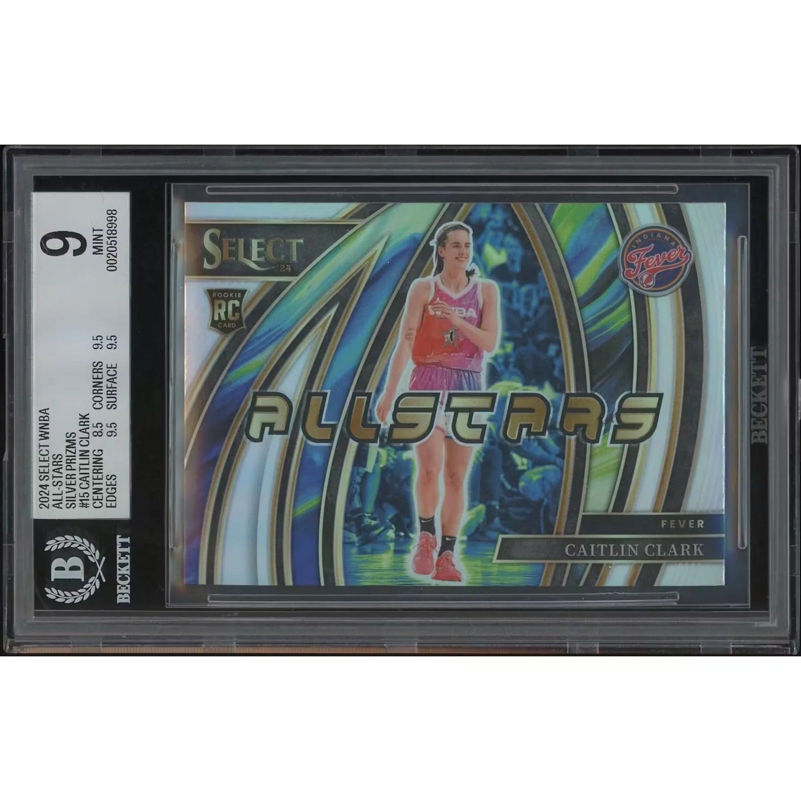 Caitlin Clark 2024 Select WNBA #15 Silver All-Stars Rookie | BGS 9