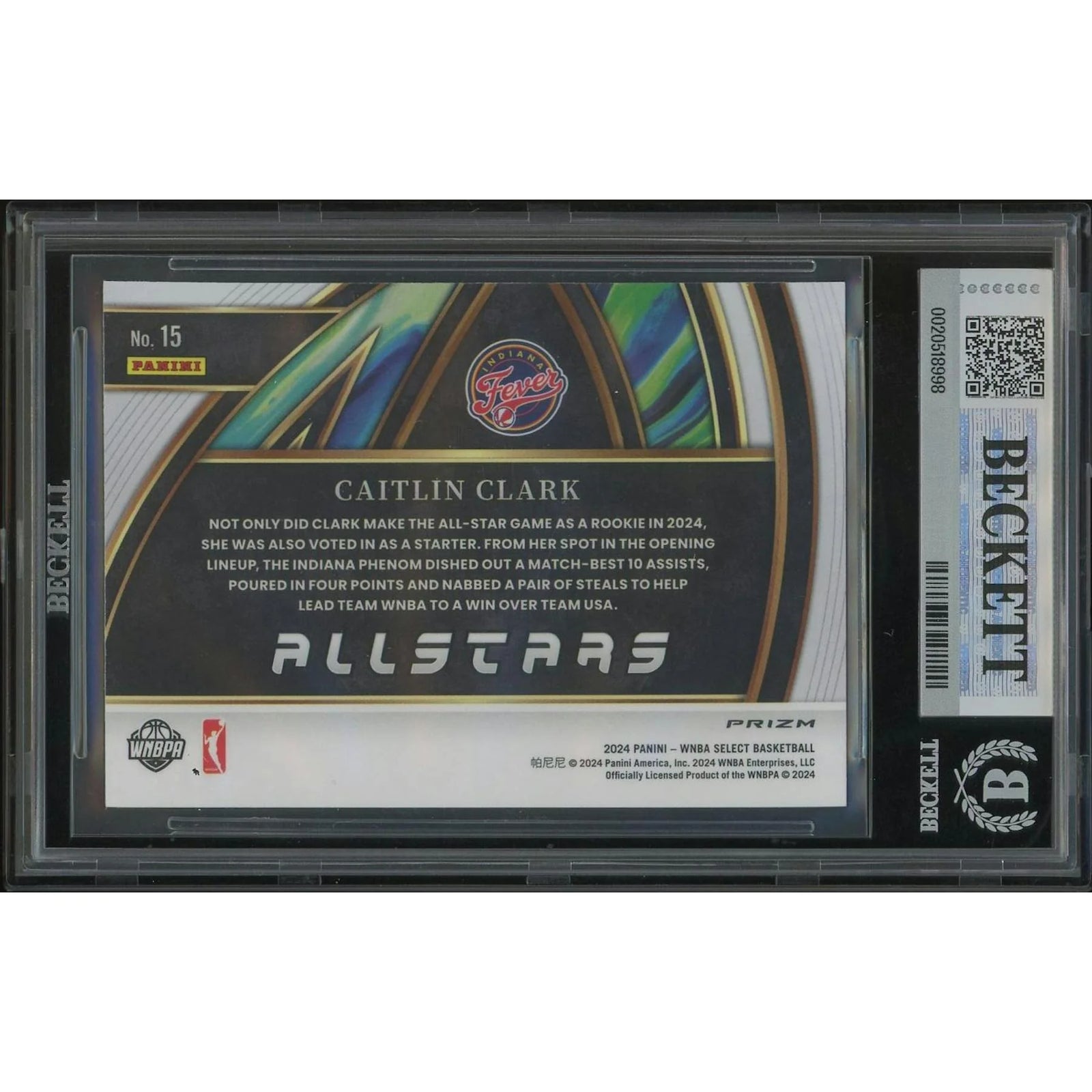 Caitlin Clark 2024 Select WNBA #15 Silver All-Stars Rookie | BGS 9