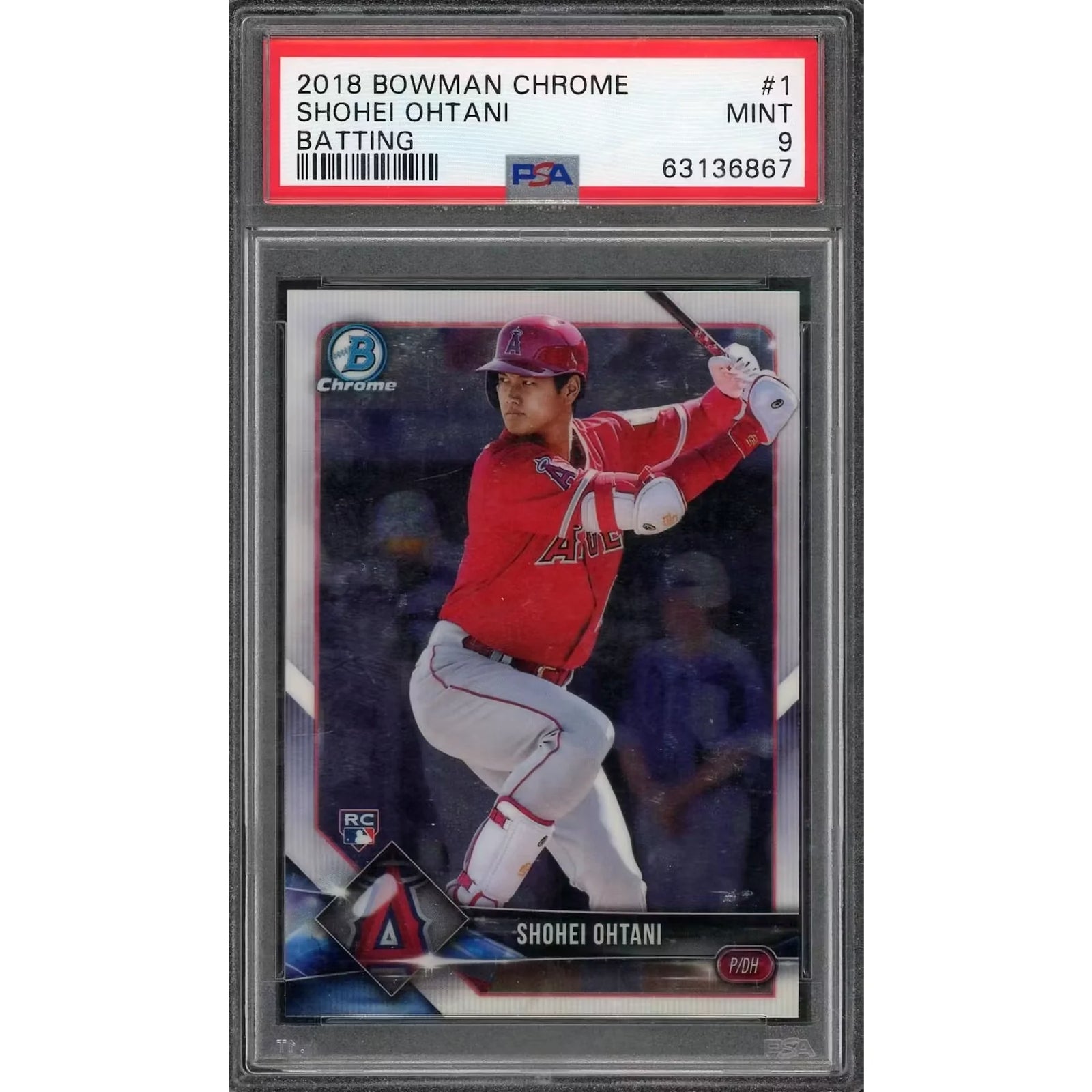 Shohei Ohtani 2018 Bowman Chrome Batting Rookie #1 | PSA 9
