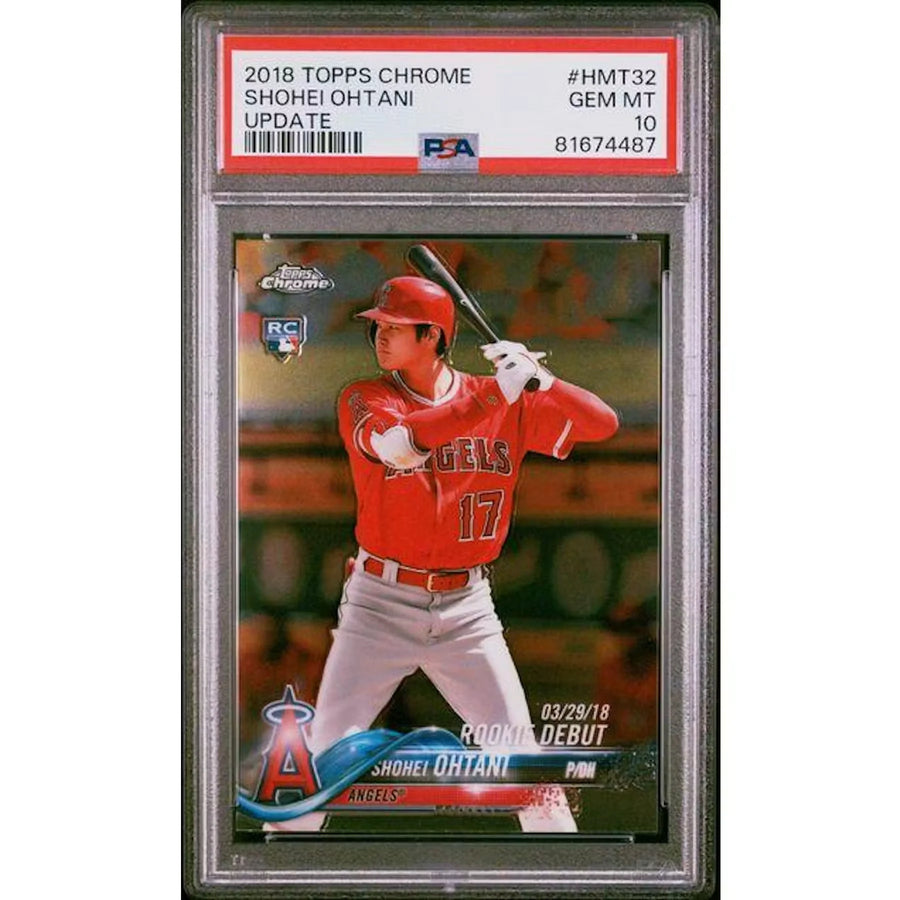 Shohei Ohtani 2018 Topps Chrome Rookie Debut #HMT32 | PSA 10