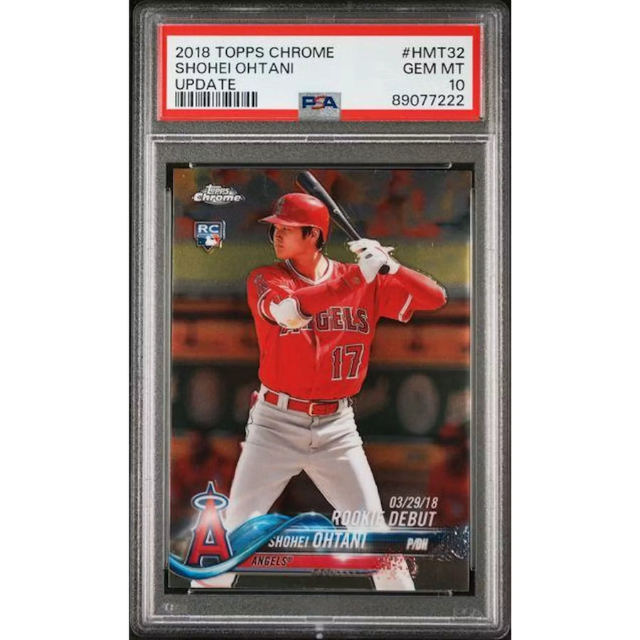2018 Topps Chrome Update Shohei Ohtani Rookie #HMT32 PSA 10 - D2