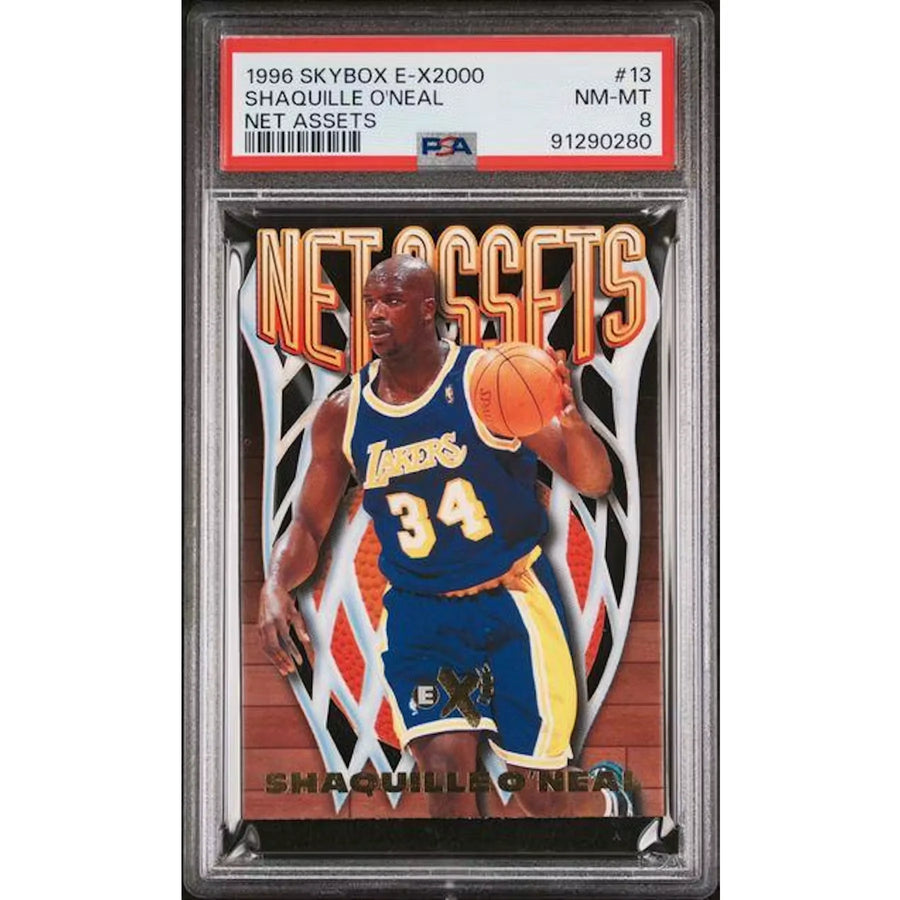 Shaquille O'Neal 1996 Skybox E-X2000 Net Assets #13 | PSA 8