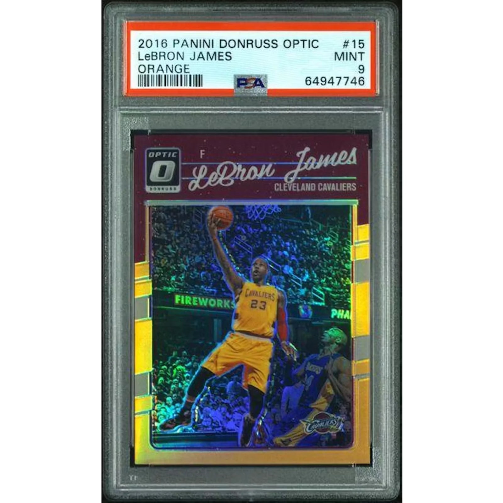 LeBron James 2016-17 Panini Donruss Optic Orange #15 Card | PSA 9