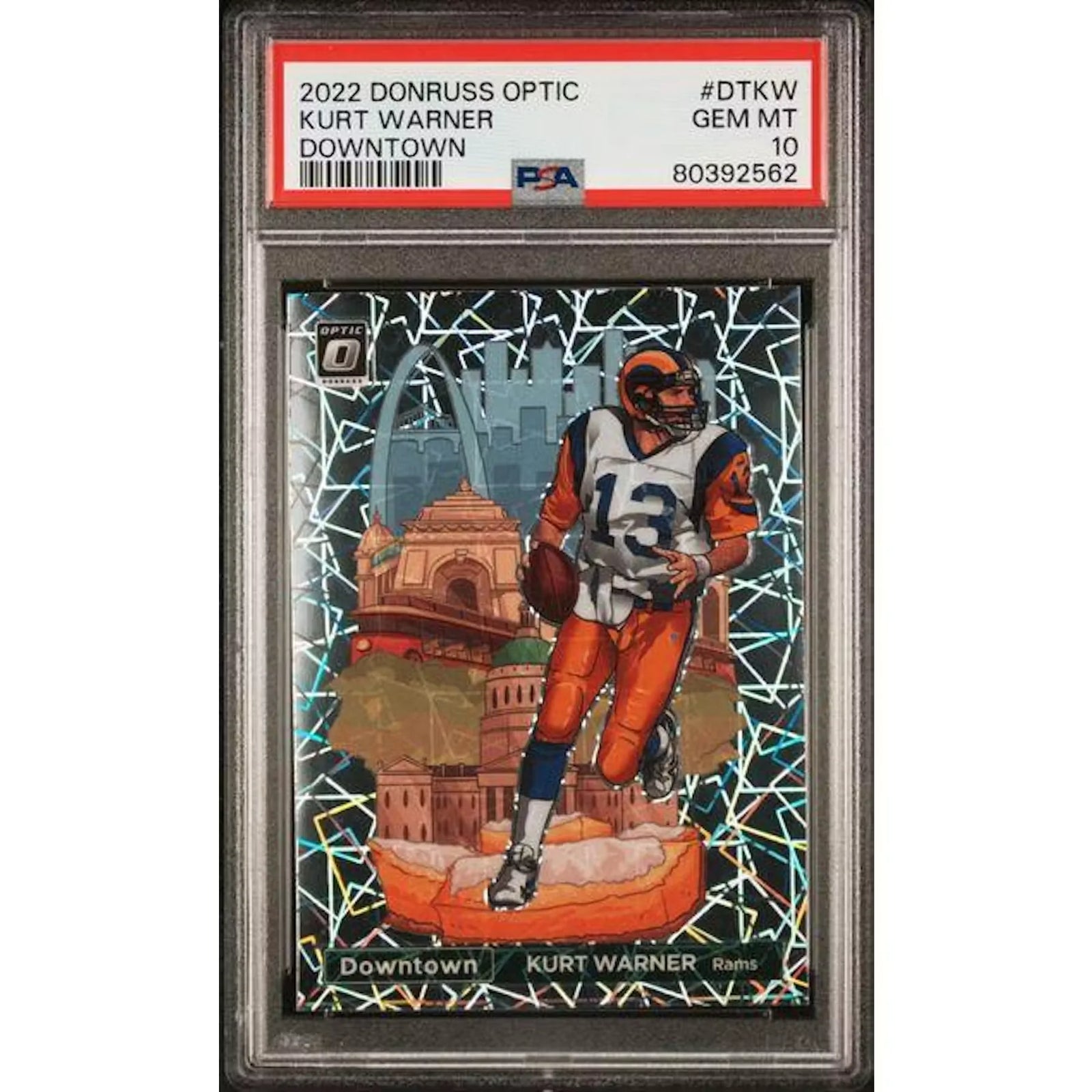 Kurt Warner 2022 Panini Donruss Optic Downtown Card | PSA 10