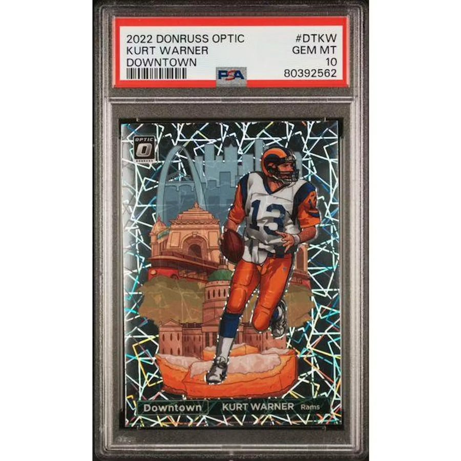 Kurt Warner 2022 Panini Donruss Optic Downtown Card | PSA 10