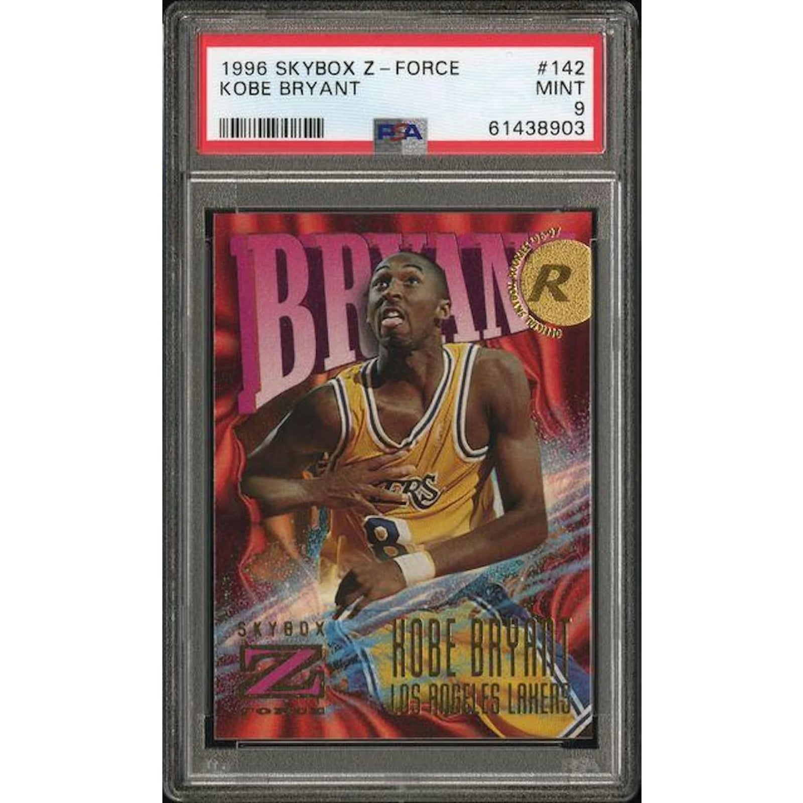Kobe Bryant 1996 Skybox Z-Force Rookie Card #142 | PSA 9