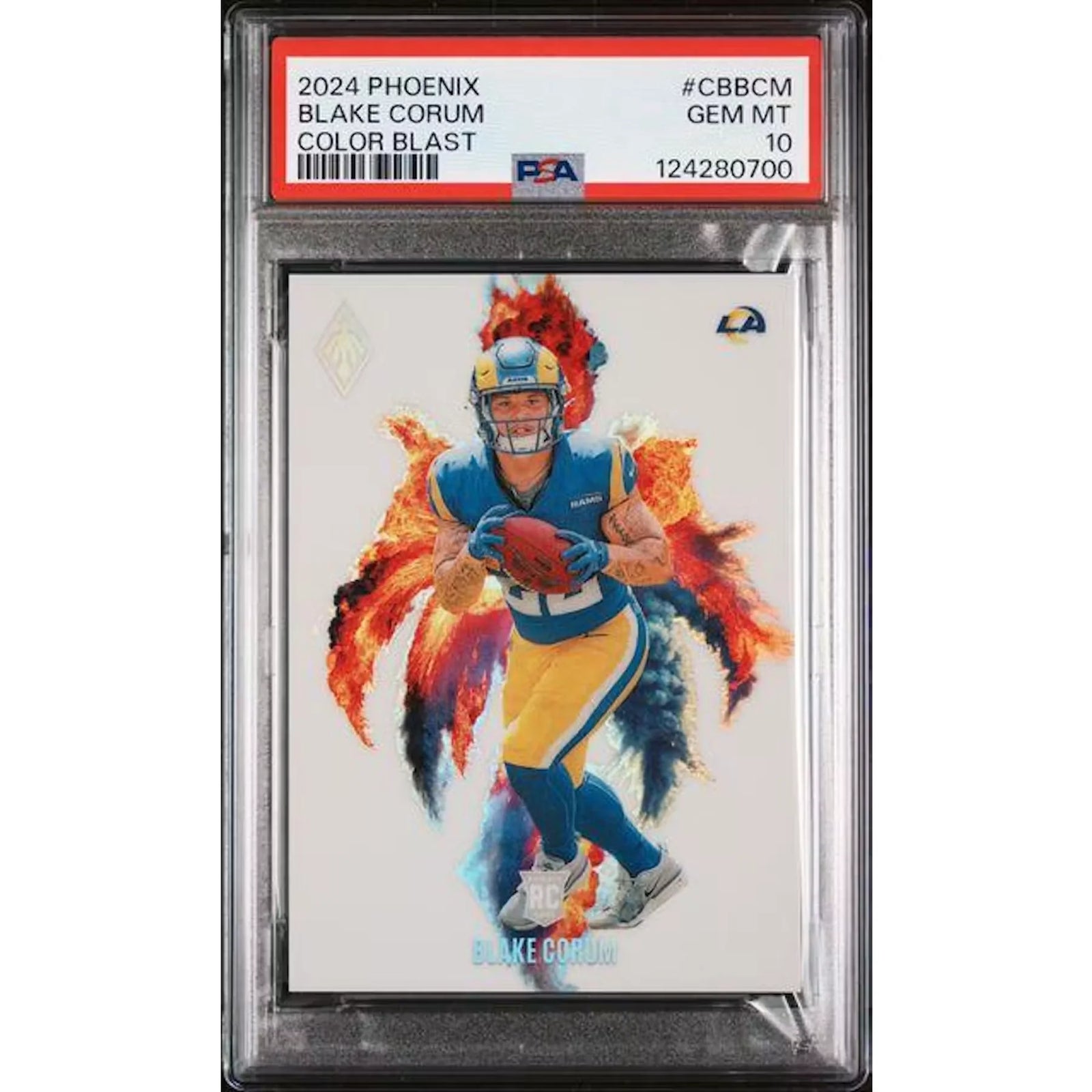 Blake Corum 2024 Panini Phoenix Color Blast Rookie Card | PSA 10